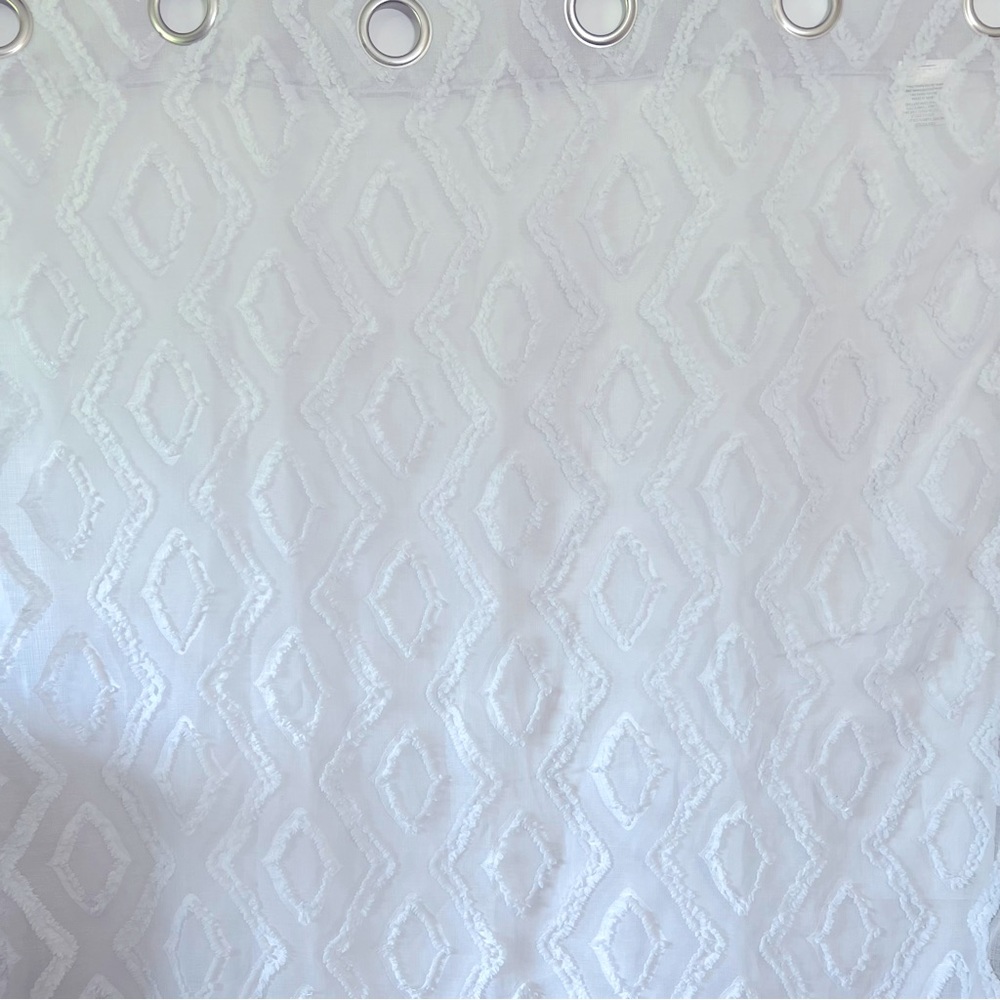 Dainty Home Grommet Top Curtain Set 2 Panels 96Alex76SI Shabby Chic 94"L x 36"W